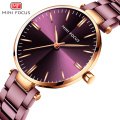 MINIFOCUS Relojes de mujer Reloj de acero simple para mujer